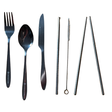 travel, portable, metal, flatware, chopsticks, straw, cutlery, gift, accessories, gift idea, eco, stainless steel