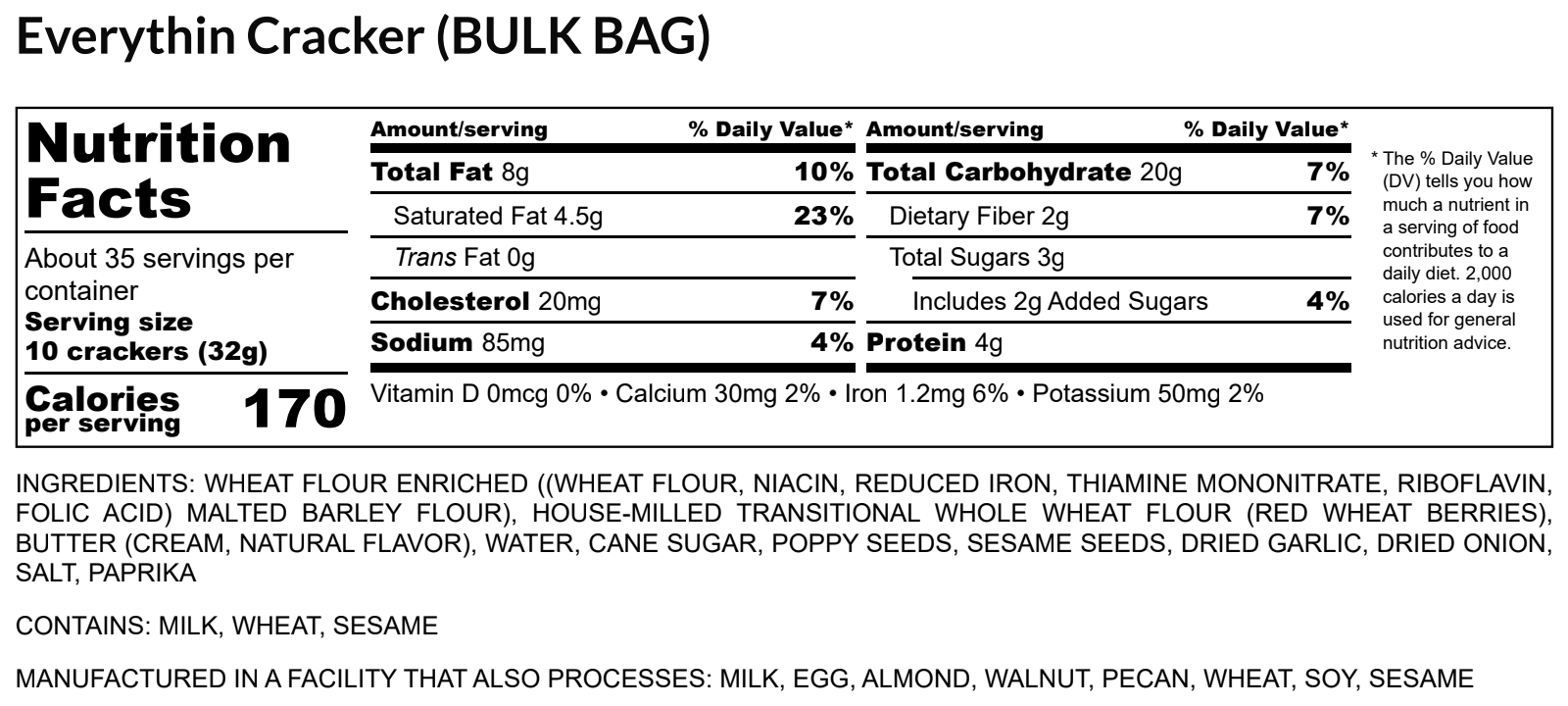 Crackers, Every-thin