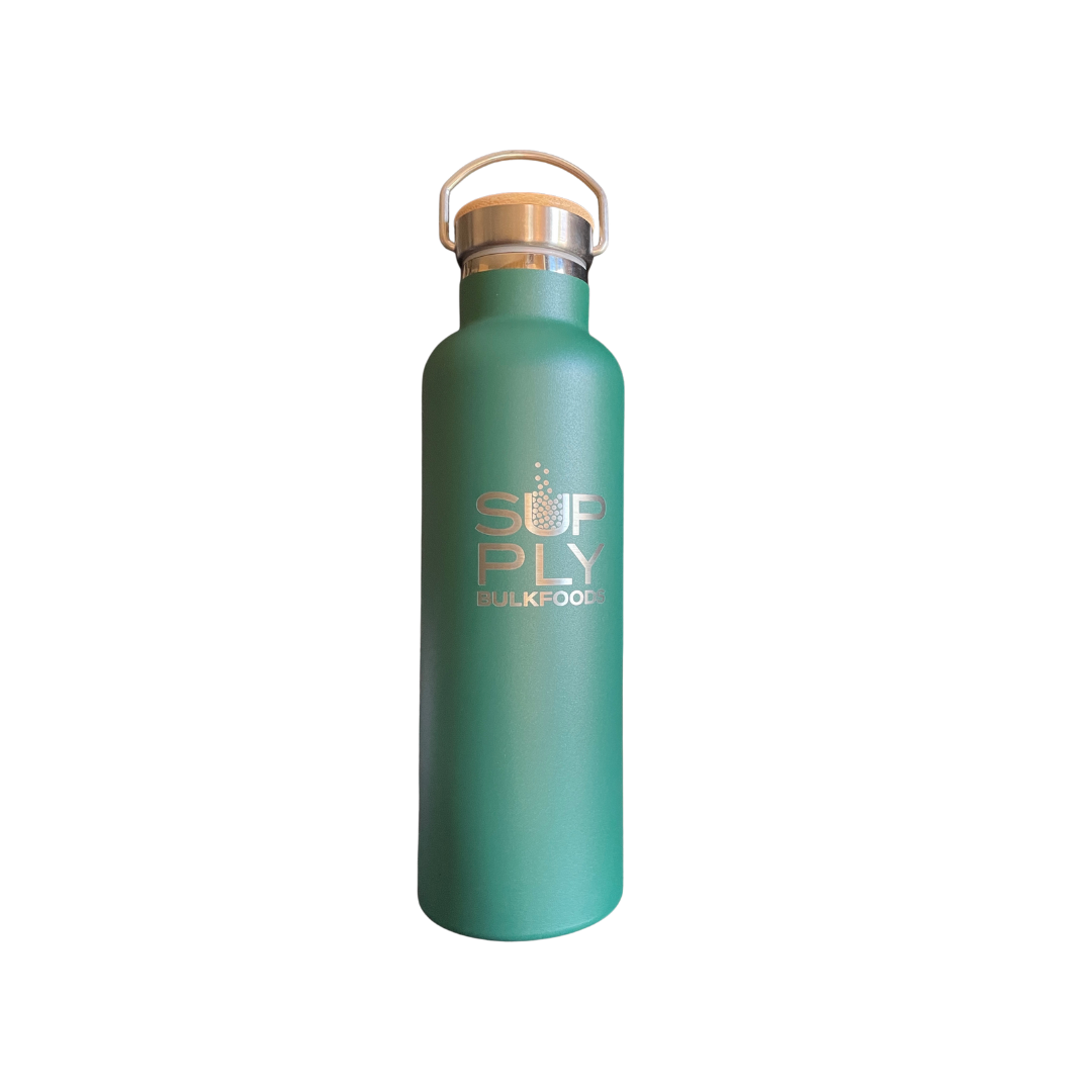 25oz Water Bottle, Plastic-free - Hunter Green