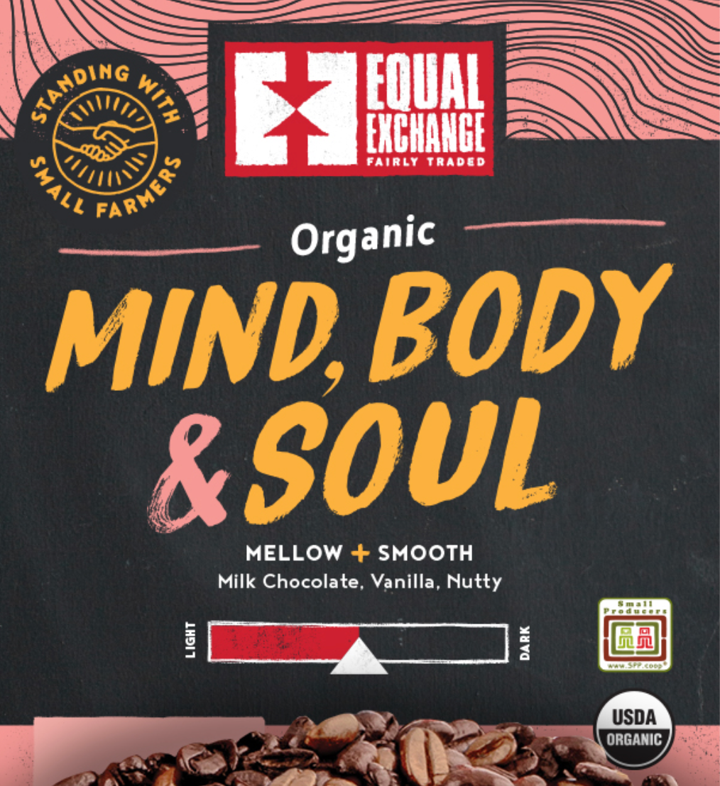 Mind, Body and Soul, Equal Exchange Coffee, Organic (Dark/Medium)