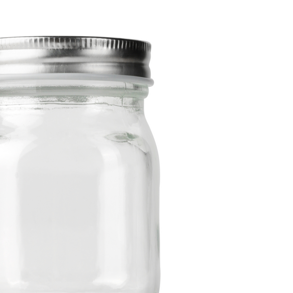 16 oz Glass Smooth Sided Mason Jars-Vacuum Seal Lid